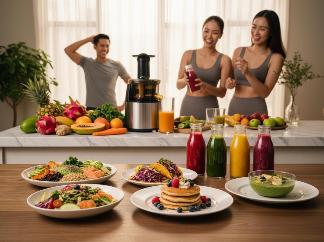 5 món ăn lành mạnh với máy ép chậm.