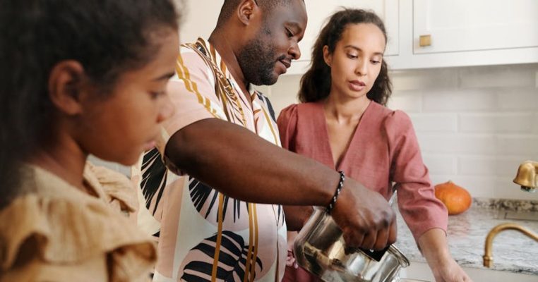 family kitchen water filter weekend cooking